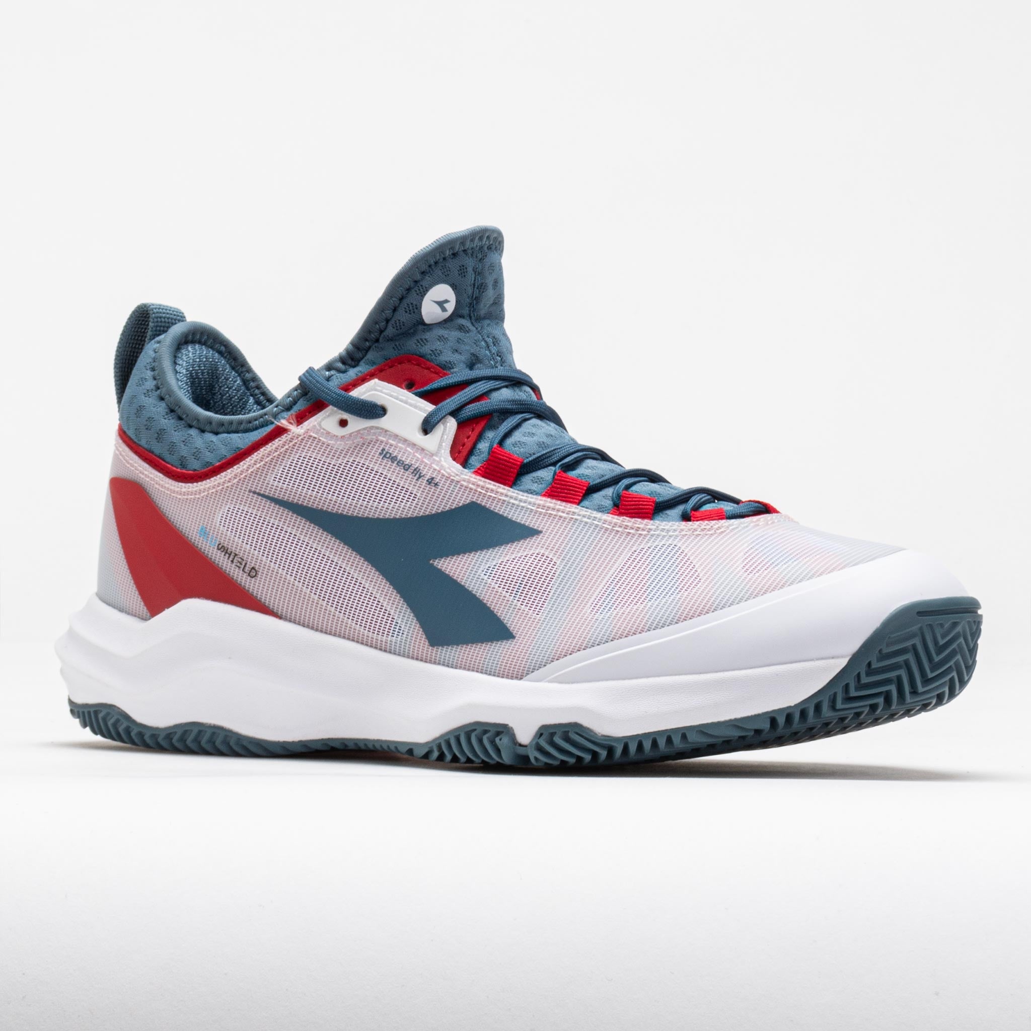 Diadora Speed Blushield Fly 4+ Clay Men's  White/Oceanview/Salsa