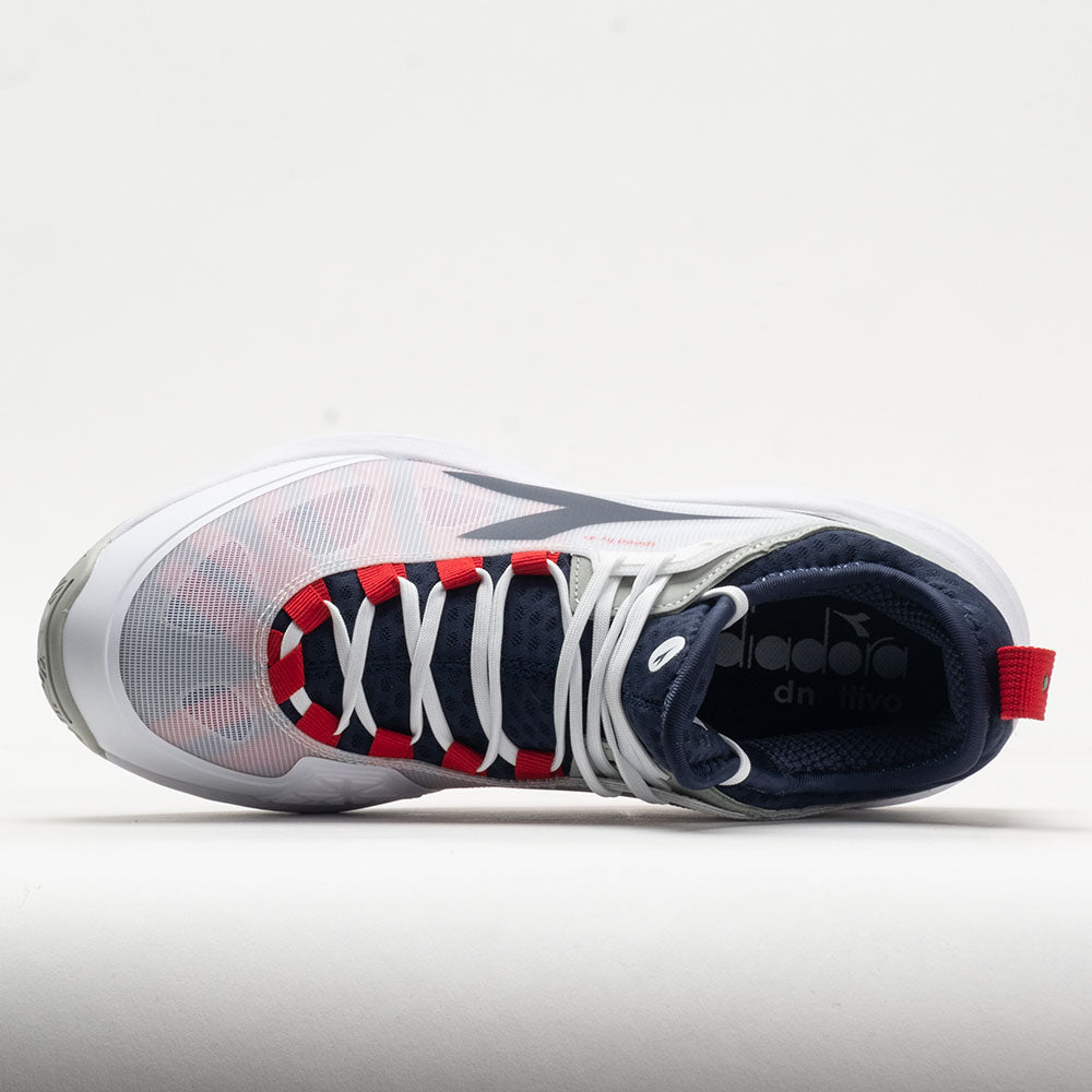 Diadora Speed Blushield Fly 4+ Clay Men's  White/Blue Corsair/Fiery Red